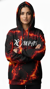 เสื้อฮู้ดดี้โอเวอร์ไซส์คุณภาพสูงสำหรับทุกเพศ พิมพ์ลายแบบซับลิเมชั่นเต็มตัว ออกแบบมาเพื่อสวมใส่ลำลอง สตรีทแวร์ และสไตล์คนเมือง - Product Image 2