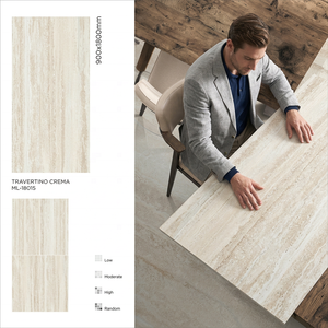Guangzhou Foshan 900x1800mm Azulejos de porcelana pulida 36x72 Cubierta de pared 3x6 pies Azulejos de piso Techno Light Book Match Uso en el baño - Product Image 3