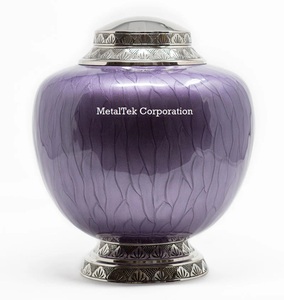Handmade Emerald Green Aluminum Adult Cremation Urn Unique Hammered Metal Lid Large <b>Memorial</b> Funeral <b>Vase</b> for Ashes Metal Urns - Product Image 6