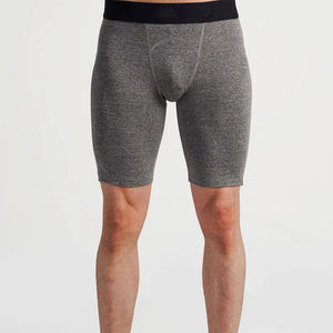 กางเกงขาสั้นออกกำลังกายผู้ชายแบบยืดได้ ผ้ารัดรูป สำหรับเล่นกีฬา ลายเรียบ สำหรับวิ่ง ฟิตเนส และฝึกซ้อม - Product Image 6