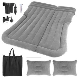 Grey SUV materasso ad aria per campeggio letto ispessito cuscino con pompa ad aria e custodia PVC floccato letto auto per viaggi a casa - Product Image 3
