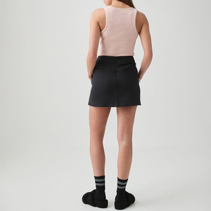 Camiseta sin mangas informal de punto acanalado para mujer, transpirable, de secado rápido, ecológica, mezcla de spandex/algodón, longitud regular, diseño liso - Product Image 6