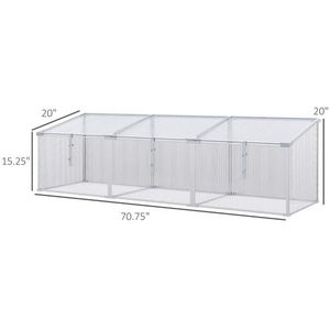Mini Serra Portatile Moderna con Telaio in Alluminio, Policarbonato e PVC in Legno per Coltivazione, Dimensioni Ridotte, Stile Moderno - Product Image 3