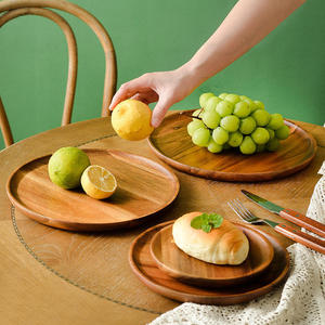 Premium Handmade Classic Design Polished Mango Wood Charger Plate Shape Microwave Safe Eco-Friendly Durable Non-Toxic BPA Free - Product Image 1