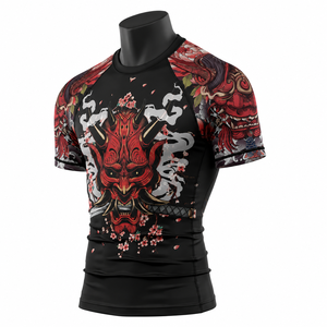 Custom Rash Guard <b>Compression</b> <b>Shirt</b> <b>Men</b>’s Short Sleeve BJJ MMA Training Gym Workout Sublimation Sportswear - Product Image 3