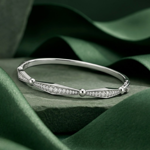 Joyería Fina de Fantasía de Fábrica, Brazalete Elegante de Lujo con Diamantes Reales en Oro de 18K, Venta Especial para Bodas, Diseño de Alta Calidad - Product Image 6