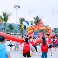 Volleyball gonflable géant en gros pour team building, Vietnam, PVC toutes saisons, Thuy Linh, installation facile en 5-10 jours, portable et sûr