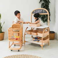 Keranjang Penyimpanan Rotan Bentuk Kanguru Ramah Lingkungan Harga Terbaik Lucu untuk Anak-Anak Vietnam Anyaman Hewan Pesanan Grosir Mode Terbaru