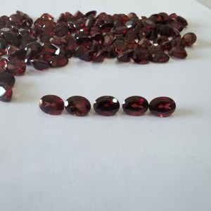 Pierres précieuses en grenat rouge naturel, qualité AAA, certifiées IGI, taille ovale facettée, 3x5mm-8x10mm, clair, pour la fabrication de bijoux - Product Image 5