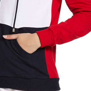 Unisex Custom <b>Men</b> Women Color Block Zip Up Hoodie Wholesale Red <b>White</b> Black Fleece Hooded <b>Sweatshirt</b> Manufacturer - Product Image 6