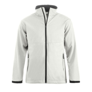 Veste softshell décontractée pour homme avec coupe classique, veste softshell pour homme avec bandes réfléchissantes de sécurité - Product Image 4