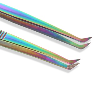 Pinzas de Precisión para Pestañas de Acero Inoxidable Ligeras, Más Vendidas, Agarre Cómodo, Hechas a Medida, Multicolores - Product Image 2
