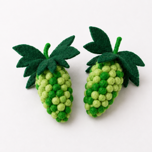 Juguete Educativo de Fieltro Hecho a Mano con Conciencia Ecológica, Diseño de Uva, Lana Verde para Niños de 3 a 6 Meses, Unisex, Marca Mahaguthi Craft - Product Image 3