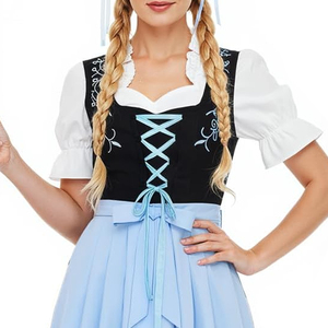 ชุดเดรสสไตล์บาวาเรียนแฟชั่นใหม่ล่าสุด ชุดเดรส Dirndl สไตล์บาวาเรียนที่เป็นเอกลักษณ์สำหรับผู้หญิง - Product Image 3
