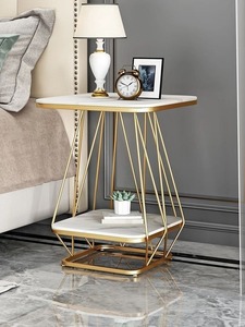 Table basse moderne en métal avec plateau en métal, meubles contemporains pour salon, décorative, non pliable - Product Image 4