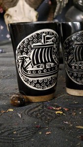 Taza Hecha a Mano de Cuerno de Búfalo |   Jarra Vikinga Natural de Cuerno de Buey para Beber Cerveza, Vino o Hidromiel |   Regalo Empresarial Ecológico Estilo Americano a Prueba de Fugas - Product Image 6