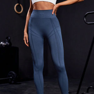 Pantalon de yoga moulant taille mi-haute pour femme, brossé double face, effet galbe fessier, imprimé hiver, pour la course et le fitness - Product Image 5
