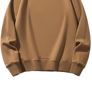 Sweat-shirts d'hiver pour hommes adultes de haute qualité, couleur brun foncé, manches longues, pull-over, en coton polaire, écologique, respirant - Product Image 5