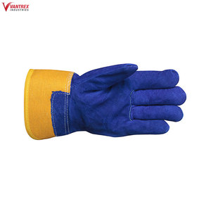 Unisex Custom Made Four Seasons Leather Safety <b>Gloves</b> Comfortable Anti-slip Anti-impact Faux Fur Lining Labor <b>Gloves</b> Men Hand - Product Image 5
