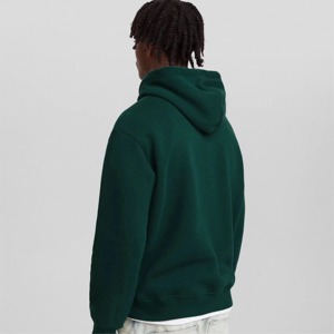 Unisex Hooded Sweatshirt Solid Color Cotton <b>Fleece</b> Oversized Fit Winter Wear <b>Lined</b> Breathable 300g Pocket Design Knitted <b>Hoodie</b> - Product Image 3