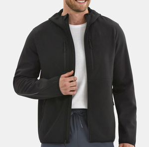 Zipper Pocket Men Fleece Jacket Breathable Stand Collar Secure Storage Sport Coat Concealed <b>Zip</b> Performance Athletic Outerwear - Product Image 2