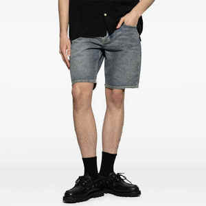 Men's Distress Ripped Denim Short <b>Pants</b> Casual Outdoor Fashion Summer Wear Button Closure Jeans - Product Image 3