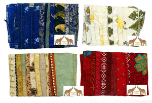 Indian Vintage Silk Sari Handmade Scarf Stole Patchwork <b>Wrap</b> Boho <b>Shawl</b> Recycled Textile Gift Festival Wear Collections Handmade - Product Image 2
