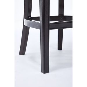 Set di 2 sgabelli da bar in legno e pelle marrone, altezza seduta 29,5 cm, 2 pezzi - Product Image 6