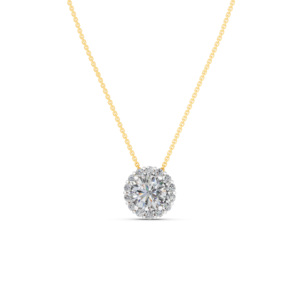 Collar de Oro Sólido de 14K, 9K, 10K y 18K con Diamantes de Laboratorio, Certificado IGI, Fabricante de Joyería Fina Ética, Venta al Por Mayor, RJC OEM ODM NK706506 - Product Image 1