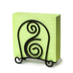 Porte-serviettes moderne en fer forgé noir, support vertical en métal pour serviettes en papier, pour la table de cuisine, la décoration de restaurant - Product Image 1