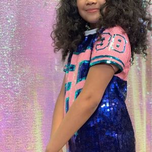 Kids <b>Sequin</b> Football Jersey T Shirt Short Sleeve Sparkle Number Graphic Crew Neck Youth Fashion <b>Top</b> for Girls Custom <b>Party</b> - Product Image 5