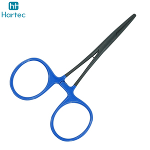 Pince de pêche ergonomique à poignée bleue, à bec droit, avec verrou, hémostatique, antidérapante, pour retirer les hameçons, outils de pêche - Product Image 2