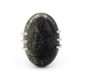 Natural Apache Gold 925 Sterling Silver Oval Gemstone <b>Ring</b> Handmade Designer Jewelry <b>Statement</b> <b>Ring</b> Elegant Fashion Jewelry Gift - Product Image 1