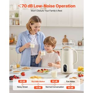 Macchina per Latte Vegetale 6-in-1 da 20 oz, per Succo di Soia, con 6 Lame, per Latte di Avena e Frutta Secca Fatto in Casa, a Funzionamento Tedesco, a Base Vegetale, Non Lattiero-Casearia, per Uso Domestico - Product Image 6