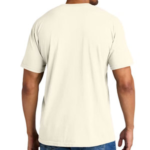 T-shirt personnalisé pour homme en mélange de coton et de polyester, respirant, uni, vierge, pour le travail ou décontracté, avec poches, vente en gros - Product Image 6