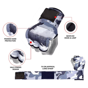 Vendas para manos con relleno de gel para protección de guantes de boxeo, vendas para manos con relleno de gel y cierre fuerte en la muñeca - Product Image 5