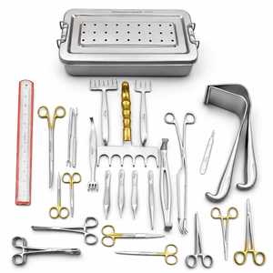 Juego de 32 Piezas de Instrumentos Quirúrgicos Manuales Reutilizables de Acero Inoxidable Alemán para Apendicectomía y Hernia, Clase I, Certificación CE - Product Image 1