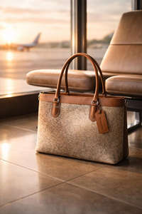 Sac fourre-tout personnalisé en cuir véritable avec fermeture éclair et broderie, style vintage pour femmes, fabrication OEM LHTB-0003 - Product Image 6