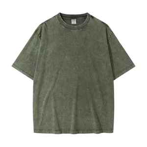 T-shirt Homme Vintage Personnalisé avec Logo, Coton Lourd 280g, Manches Courtes, Coupe Droite Délavée, Style Rétro Ample, Mode Urbaine - Product Image 3