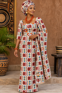 Embroidered Seersucker Fabric Polyester Cotton Woven Textile Very Heavyweight Patterned Material for <b>Wedding</b> Apparel - Product Image 2