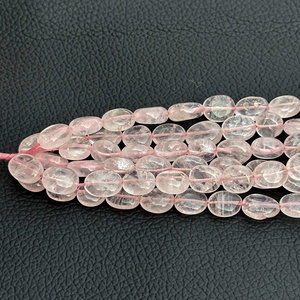ลูกปัดหินควอตซ์ธรรมชาติสีชมพูขนาด7มม. 10มม. ทำจากผู้ผลิตผู้ผลิตทั่วไป - Product Image 5