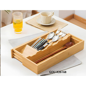 ชั้นวางของในครัวไม้ไผ่แบบขยายได้สี่ชั้น ดีไซน์ประหยัดพื้นที่ - Product Image 2