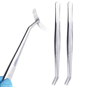 Juego de 3 Pinzas de Acero Inoxidable de Precisión Personalizadas, Pinzas para Cejas de Punta Recta, Herramienta Reutilizable para el Vello Facial - Product Image 1