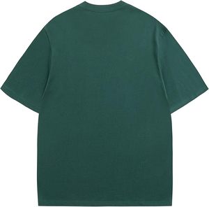 เสื้อยืดคอกลม แขนสั้น ทรงโอเวอร์ไซส์ สีเขียวล้วน ผ้าฝ้าย 100% ระบายอากาศได้ดี แห้งเร็ว เป็นมิตรกับสิ่งแวดล้อม ซักแล้วใส่ได้เลย 男女兼用 - Product Image 2