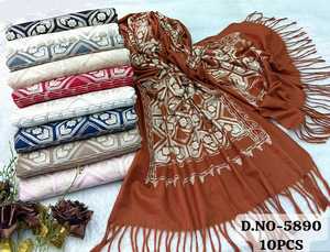 Women’s Viscose <b>Shawls</b> Printed Paisley Floral Design Lightweight Fringed <b>Wrap</b> Scarf for Fashion Wholesale - Product Image 2