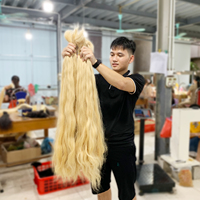 Extensiones de Cabello Vietnamita 100% Natural, Cabello Humano al Por Mayor # Fibras Sintéticas Color Rubio 613 Sin Mezcla