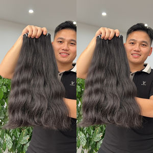 Extensions de cheveux naturels ondulés, double trame, vente en gros, 100 % cheveux humains vierges non traités du Vietnam - Product Image 6