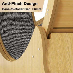 Rueda de Ejercicio Silenciosa para Gatos, Caminadora de Madera para Gatos de Interior, Pista de Correr Grande con Bloqueo de Seguridad, Rodillo Silencioso con Base Estable - Product Image 3