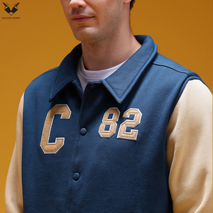 Fashion Wear Custom Contrast Color Good Selling Best Supplier OEM Service Latest Style Men Winter Varsity Jackets - Product Image 6