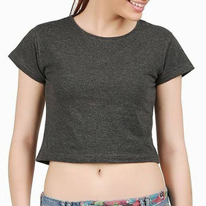 Débardeur court oversize coupe ample décontracté 100% coton été manches courtes mode logo avant - Product Image 4